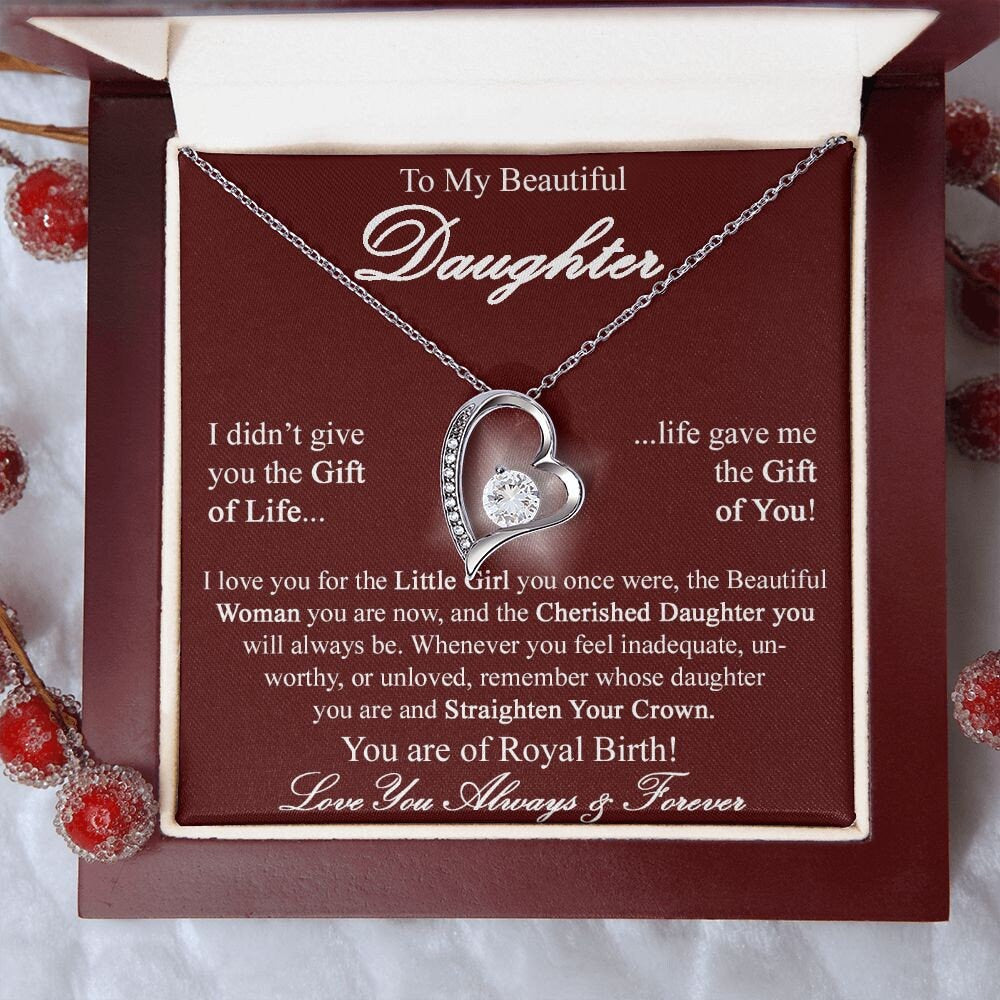 Gift to Daughter From Mom - Heart Diamond Royal